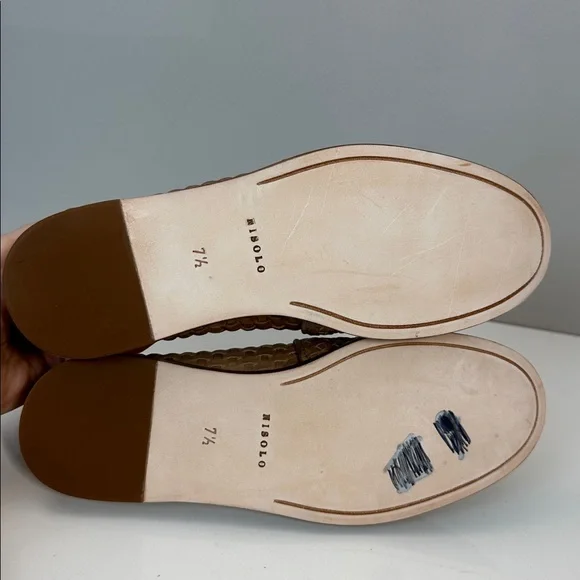 Nisolo Mara Woven Leather Brown Almond Flats Size 7.5 Quiet Luxury Capsule - Picture 10 of 15